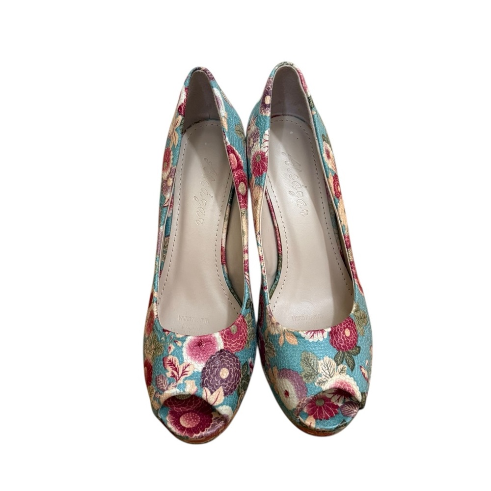 Floral Peep Toe Heels